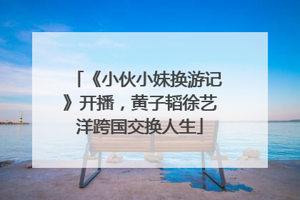 《小伙小妹换游记》开播，黄子韬徐艺洋跨国交换人生