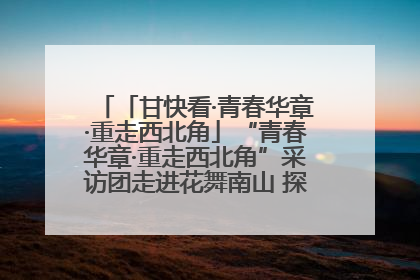 「甘快看·青春华章·重走西北角」“青春华章·重走西北角”采访团走进花舞南山 探寻天水乡村振兴之路