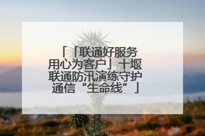 「联通好服务 用心为客户」十堰联通防汛演练守护通信“生命线”