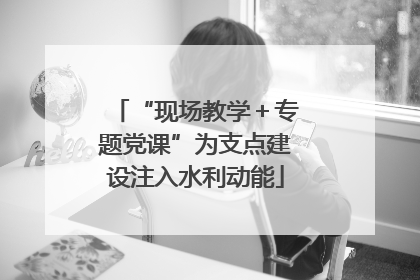 “现场教学＋专题党课”为支点建设注入水利动能