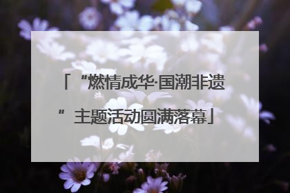 “燃情成华·国潮非遗”主题活动圆满落幕