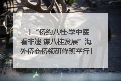 “侨约八桂·学中医 看非遗 谋八桂发展”海外侨商侨领研修班举行
