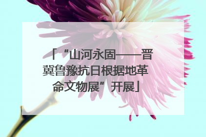 “山河永固——晋冀鲁豫抗日根据地革命文物展”开展