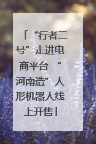 “行者二号”走进电商平台 “河南造”人形机器人线上开售