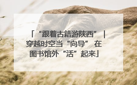 “跟着古籍游陕西”｜穿越时空当“向导” 在图书馆外“活”起来
