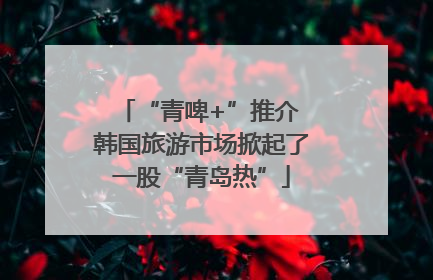 “青啤+”推介 韩国旅游市场掀起了一股“青岛热”