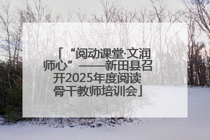 “阅动课堂·文润师心”——新田县召开2025年度阅读骨干教师培训会