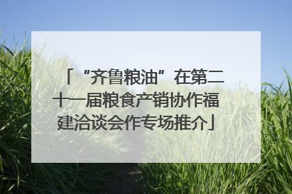 “齐鲁粮油”在第二十一届粮食产销协作福建洽谈会作专场推介