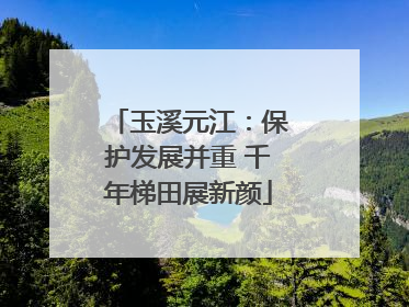 玉溪元江：保护发展并重 千年梯田展新颜