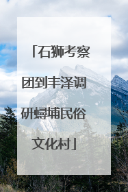 石狮考察团到丰泽调研蟳埔民俗文化村