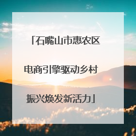 石嘴山市惠农区电商引擎驱动乡村振兴焕发新活力