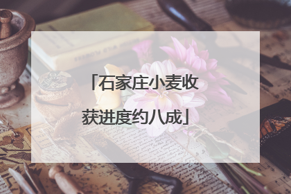 石家庄小麦收获进度约八成