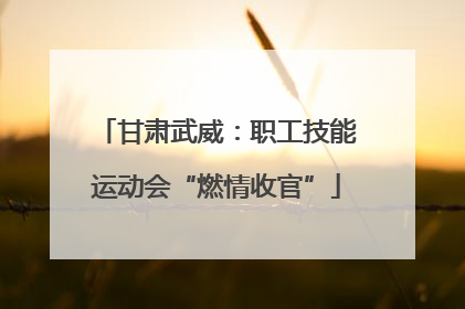 甘肃武威：职工技能运动会“燃情收官”