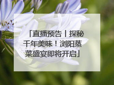 直播预告丨探秘千年美味！浏阳蒸菜盛宴即将开启