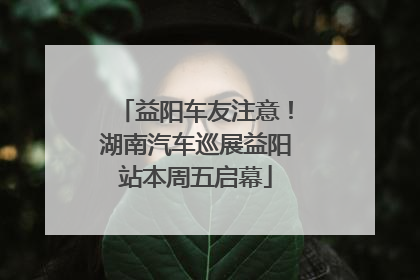 益阳车友注意！湖南汽车巡展益阳站本周五启幕