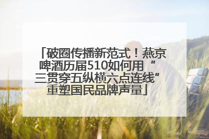 破圈传播新范式！燕京啤酒历届510如何用“三贯穿五纵横六点连线”重塑国民品牌声量