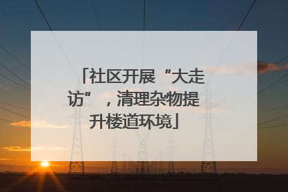 社区开展“大走访”，清理杂物提升楼道环境