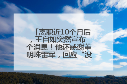 离职近10个月后，王自如突然宣布一个消息！他还感谢董明珠雷军，回应“没看过格力工资条”：真的不那么重要！