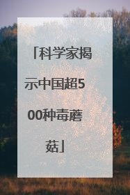 科学家揭示中国超500种毒蘑菇