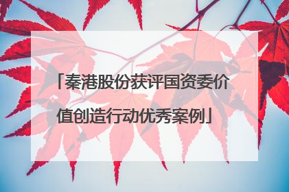 秦港股份获评国资委价值创造行动优秀案例