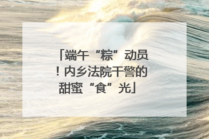 端午“粽”动员！内乡法院干警的甜蜜“食”光