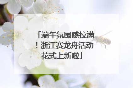 端午氛围感拉满！浙江赛龙舟活动花式上新啦