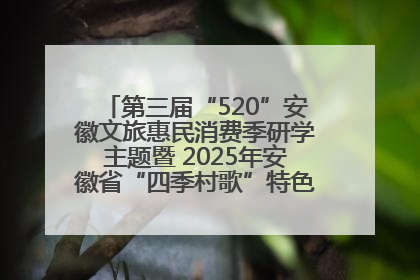 第三届“520”安徽文旅惠民消费季研学主题暨 2025年安徽省“四季村歌”特色展演燃动池州