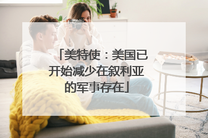 美特使：美国已开始减少在叙利亚的军事存在