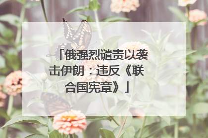 俄强烈谴责以袭击伊朗：违反《联合国宪章》