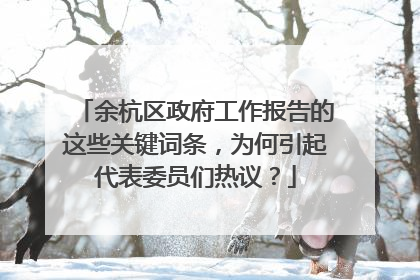 余杭区政府工作报告的这些关键词条，为何引起代表委员们热议？