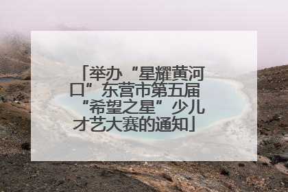 举办“星耀黄河口”东营市第五届“希望之星”少儿才艺大赛的通知
