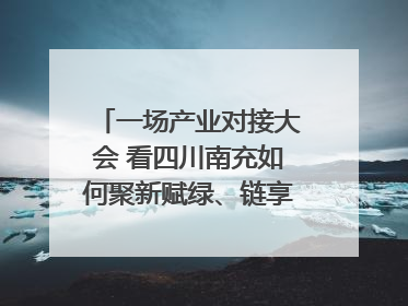 一场产业对接大会 看四川南充如何聚新赋绿、链享未来｜打赢经济发展翻身仗