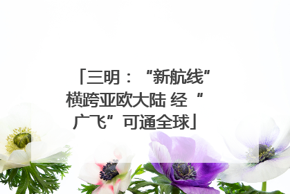 三明：“新航线”横跨亚欧大陆 经“广飞”可通全球
