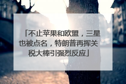 不止苹果和欧盟，三星也被点名，特朗普再挥关税大棒引强烈反应
