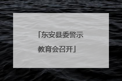 东安县委警示教育会召开