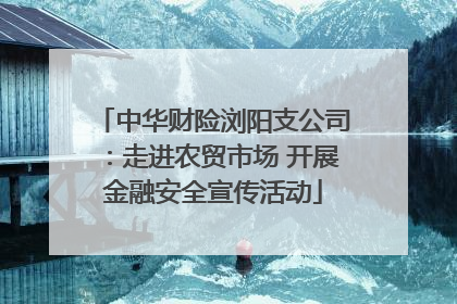 中华财险浏阳支公司：走进农贸市场 开展金融安全宣传活动