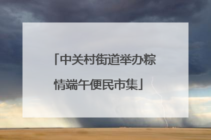 中关村街道举办粽情端午便民市集