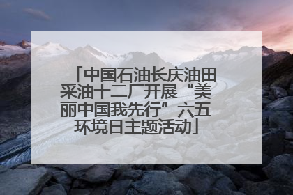 中国石油长庆油田采油十二厂开展“美丽中国我先行”六五环境日主题活动