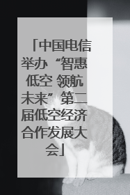 中国电信举办“智惠低空 领航未来”第二届低空经济合作发展大会