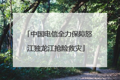 中国电信全力保障怒江独龙江抢险救灾