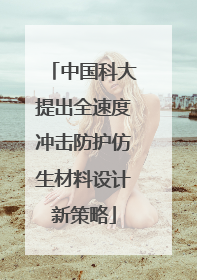 中国科大提出全速度冲击防护仿生材料设计新策略