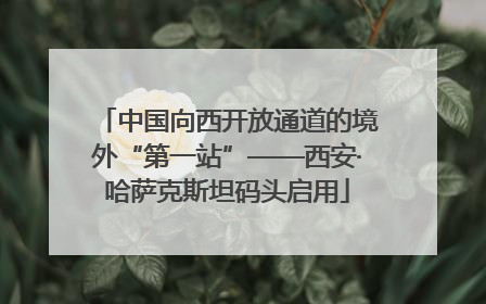 中国向西开放通道的境外“第一站”——西安·哈萨克斯坦码头启用