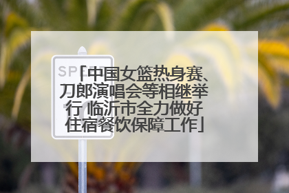 中国女篮热身赛、刀郎演唱会等相继举行 临沂市全力做好住宿餐饮保障工作