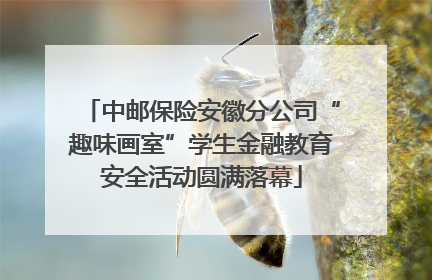 中邮保险安徽分公司“趣味画室”学生金融教育安全活动圆满落幕