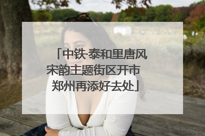 中铁·泰和里唐风宋韵主题街区开市 郑州再添好去处