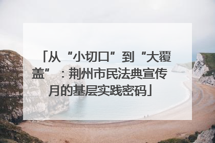 从“小切口”到“大覆盖”：荆州市民法典宣传月的基层实践密码