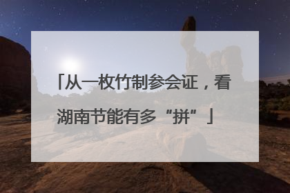 从一枚竹制参会证，看湖南节能有多“拼”