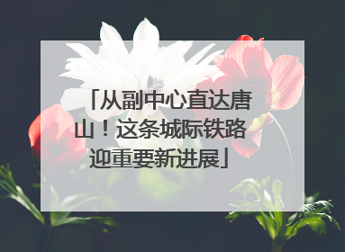 从副中心直达唐山！这条城际铁路迎重要新进展