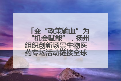 变“政策输血”为“机会赋能”，扬州组织创新场景生物医药专场活动链接全球“隐形冠军”