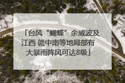 台风“蝴蝶”余威波及江西 赣中南等地局部有大暴雨阵风可达8级